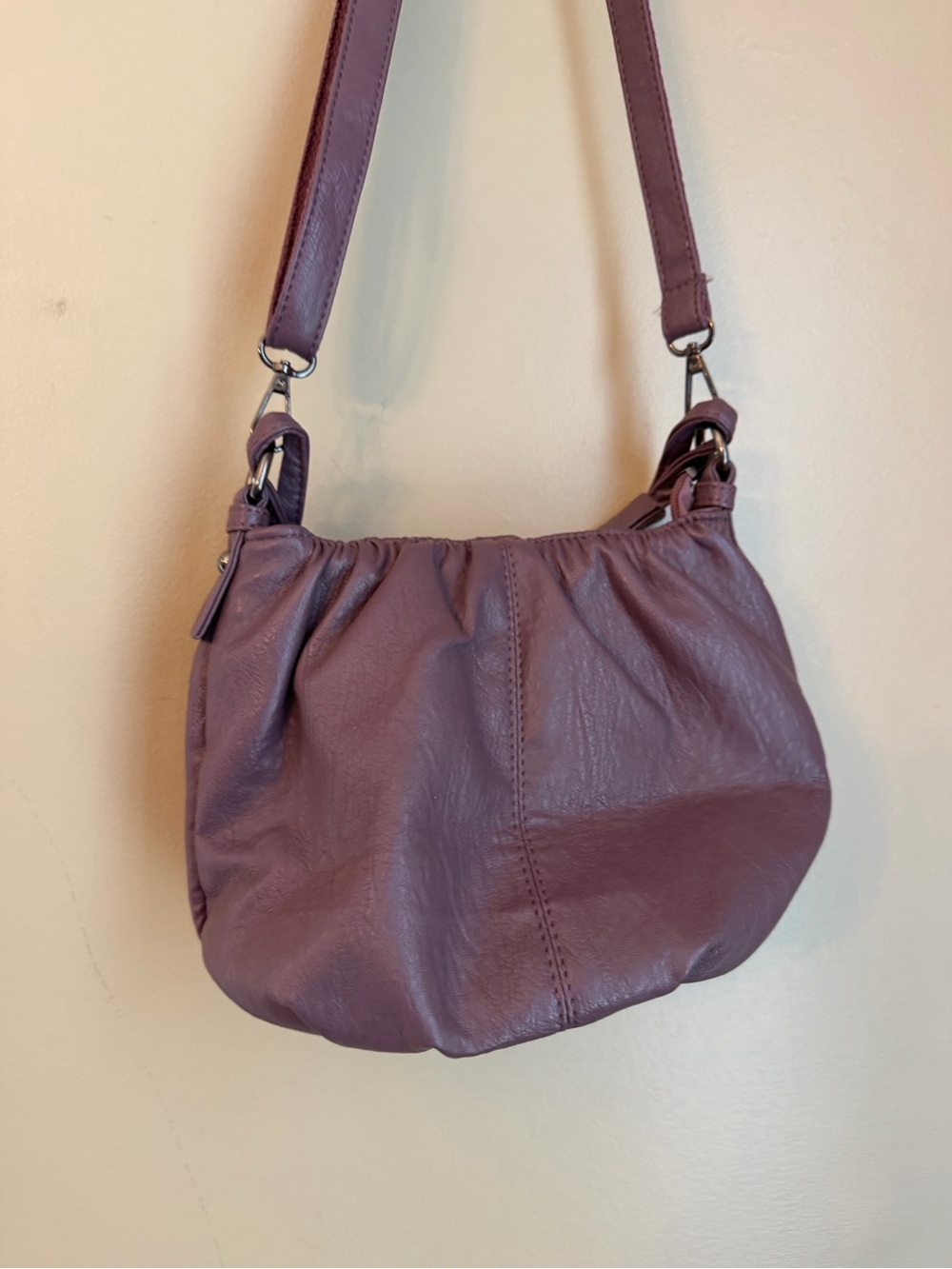 Purple JPDS Bucket Purse Bag Shoulder Tote Handbag Crossbody Vegan NWOT - Picture 6 of 8